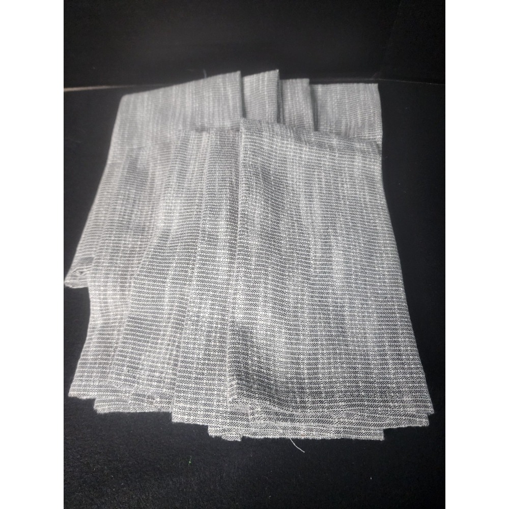 NAPKINS 8 Count Gray Weaved Cotton/Poly Blend 18.5"x18.5" Made in India NWOT